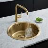 Pure.Sink Rondo Gold Round Sink – Under-mount, Under-counter, and Over-mount, 37 cm RD375-Gold